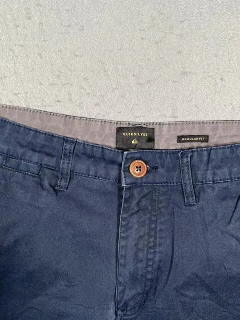 Quiksilver Dark Blue Chino Shorts Surf Skate W29 I9